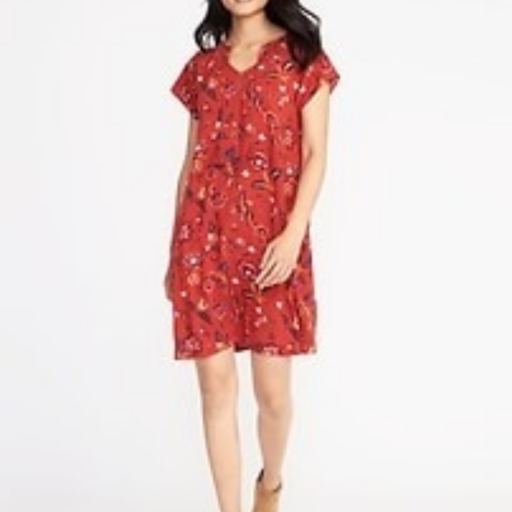 ISO Flutter-Sleeve Swing Dress